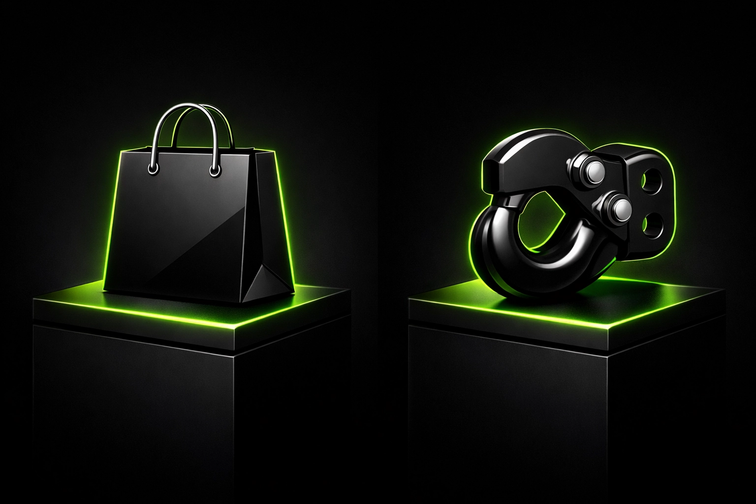 Icons for retail and towing services showing distinct directory categories and brand markets.