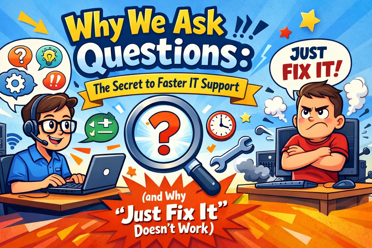 [HERO] Why We Ask Questions: The Secret to Faster IT Support (and Why "Just Fix It" Doesn't Work)