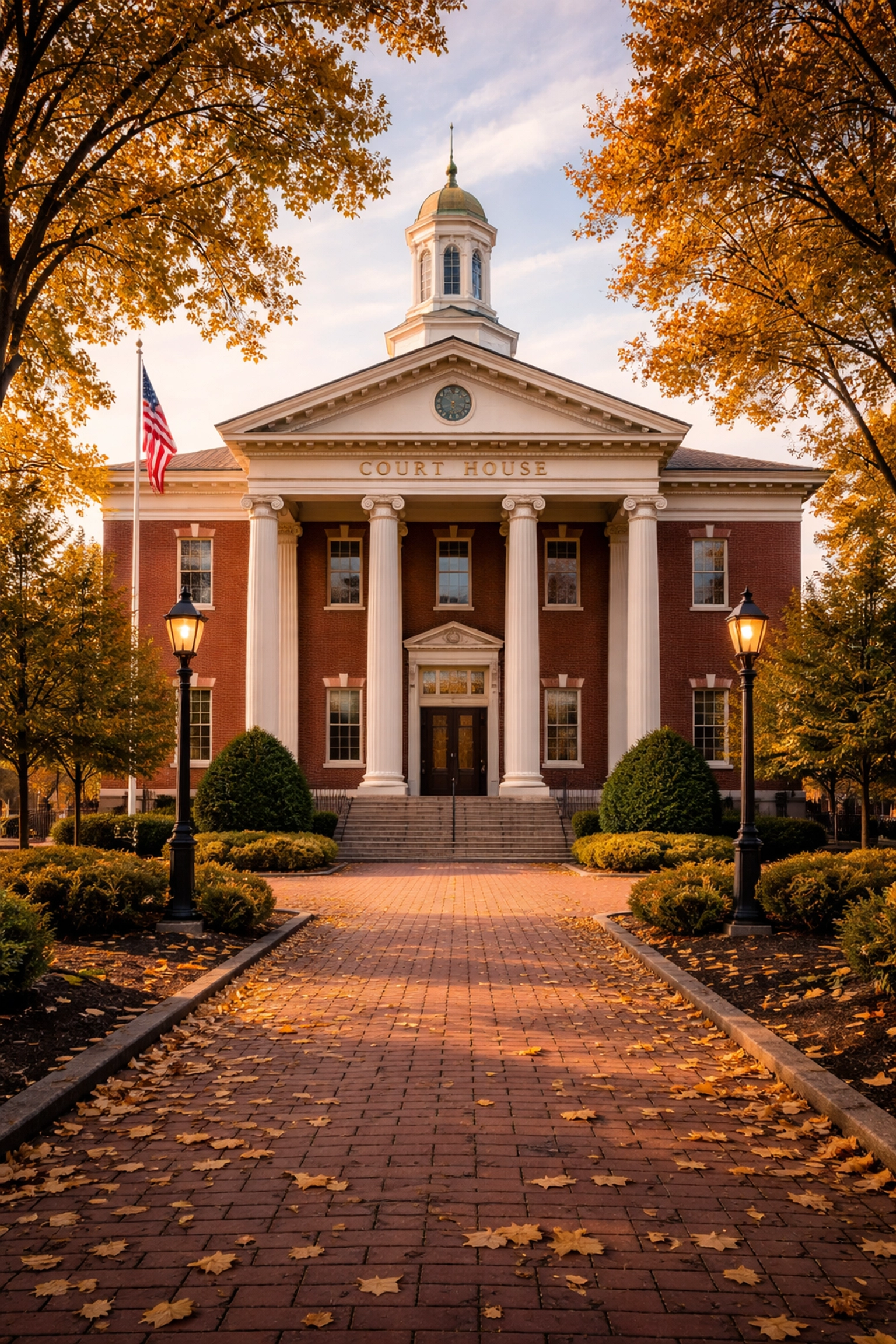 Divorce Attorney Fredericksburg VA perspective on a classic Virginia courthouse exterior for local divorce proceedings