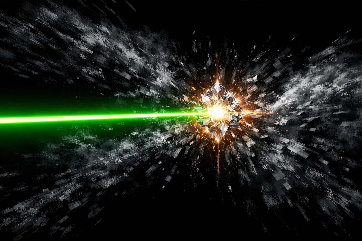 Targeted light beam symbolizing hyper-personalized marketing automation to break through digital noise.