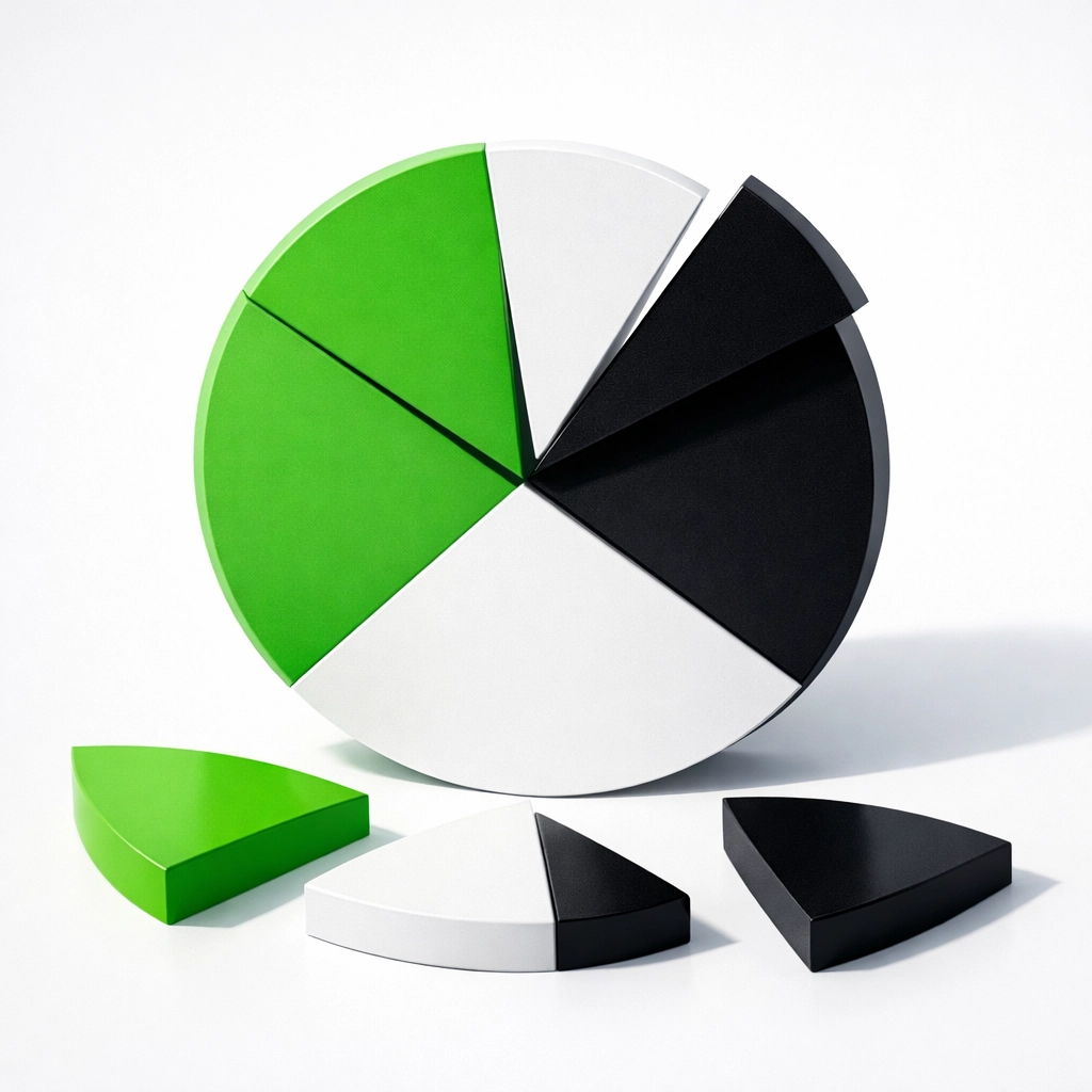 Circle and triangle intersection demonstrating SAT geometry sector area and angle relationships