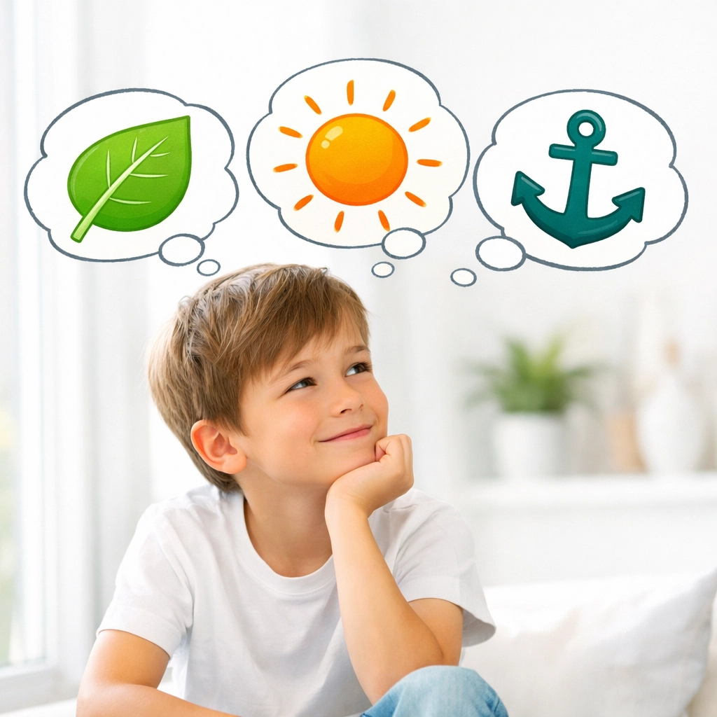 A young boy reflecting on his emotions, illustrating emotional intelligence and self-awareness skills.