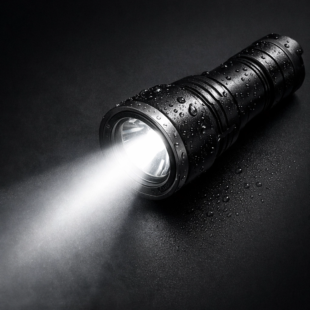 Professionelle Tauchlampe mit engem Abstrahlwinkel für präzise Ausleuchtung beim Tauchen