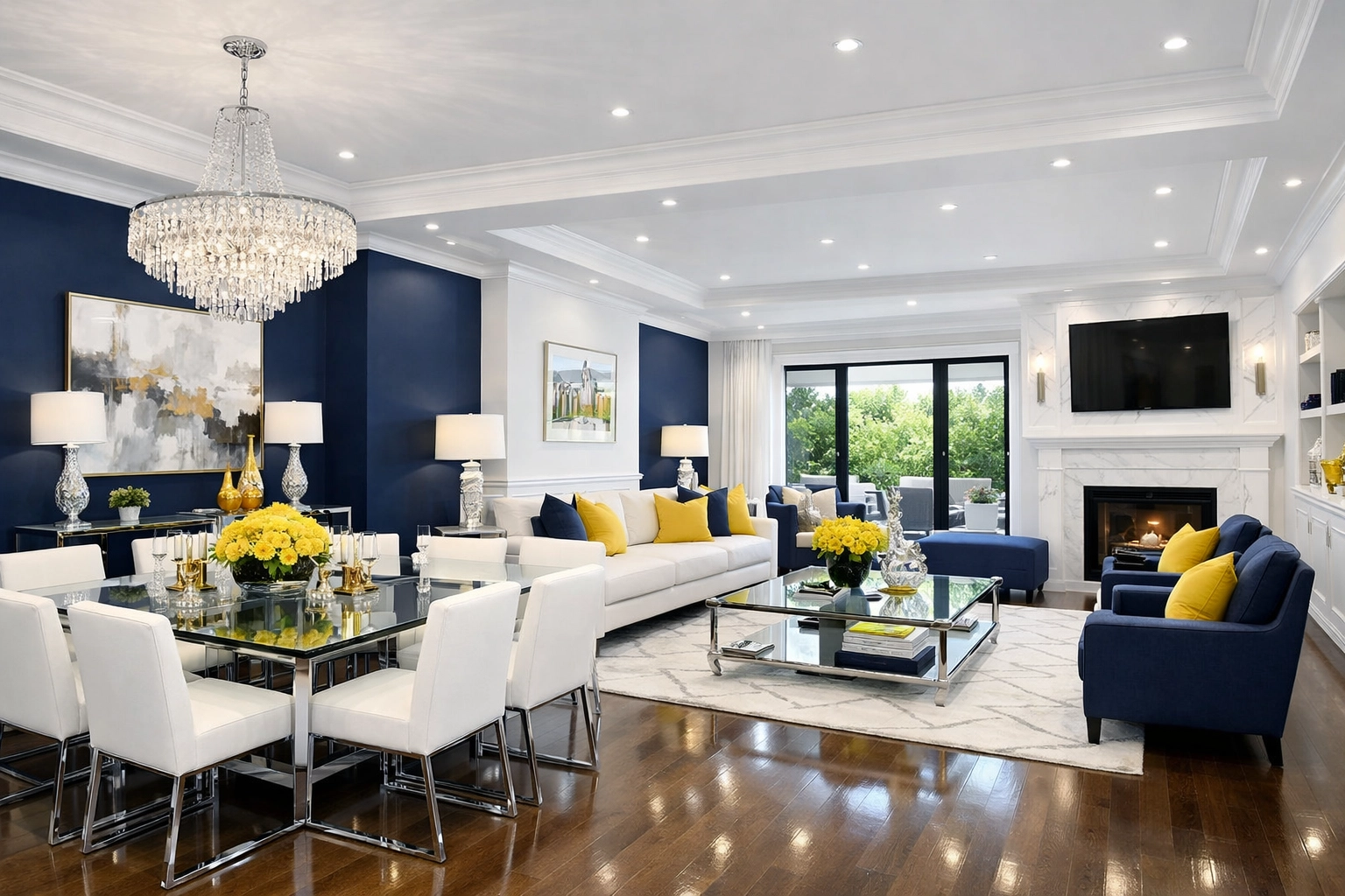 A perfectly staged and sparkling clean luxury home after a professional weekly house cleaning service.