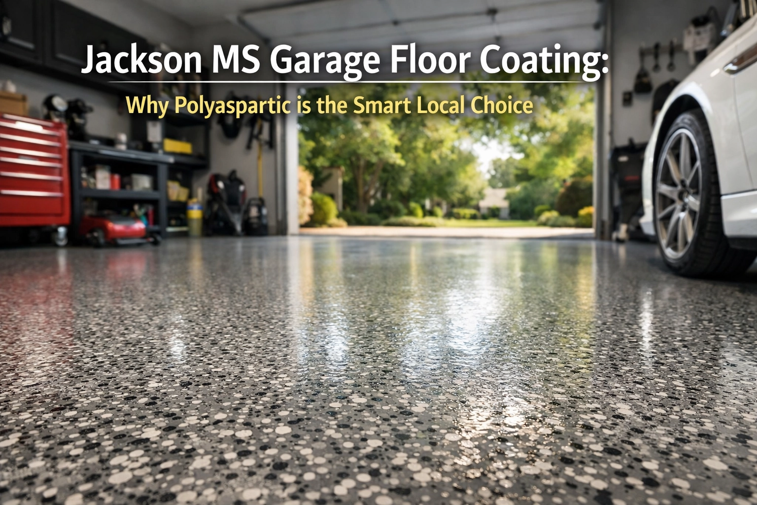 [HERO] Jackson MS Garage Floor Coating: Why Polyaspartic is the Smart Local Choice