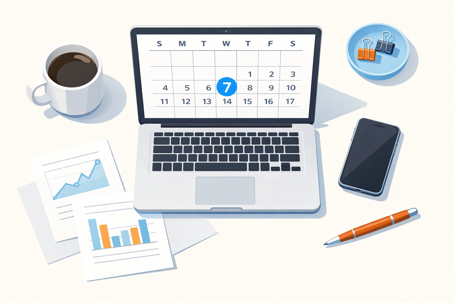 Calendar showing EMP201 monthly filing deadline of the 7th for SARS payroll compliance