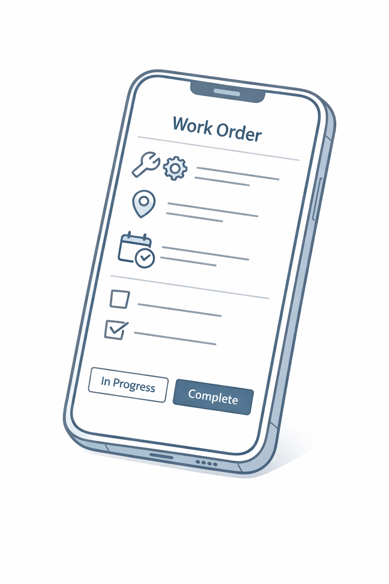 Mobile work order app for electrical contractors showing digital job management