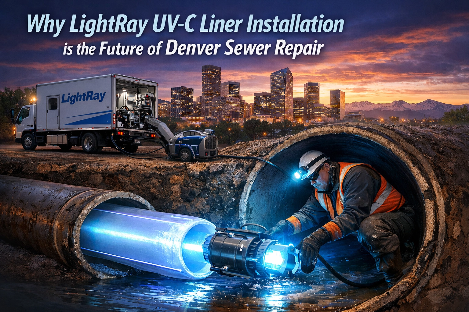 [HERO] Why LightRay UV-C Liner Installation is the Future of Denver Sewer Repair