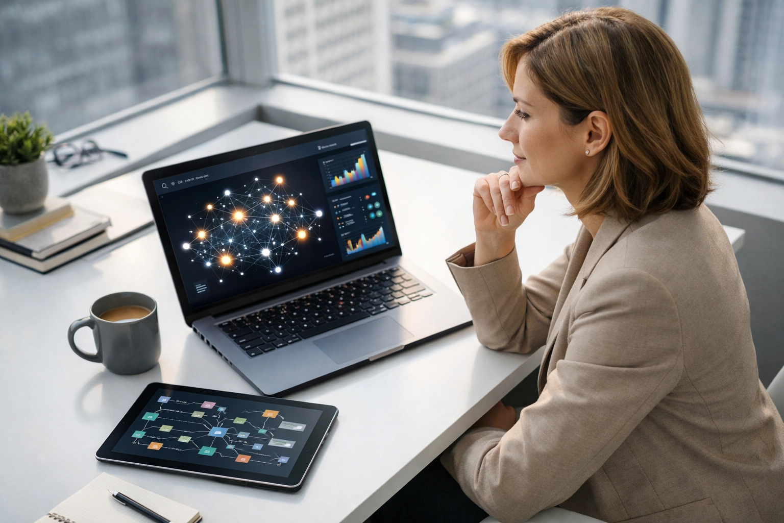 Professional using a ServiceNow implementation partner to optimize Agentic AI workflows and ROI.