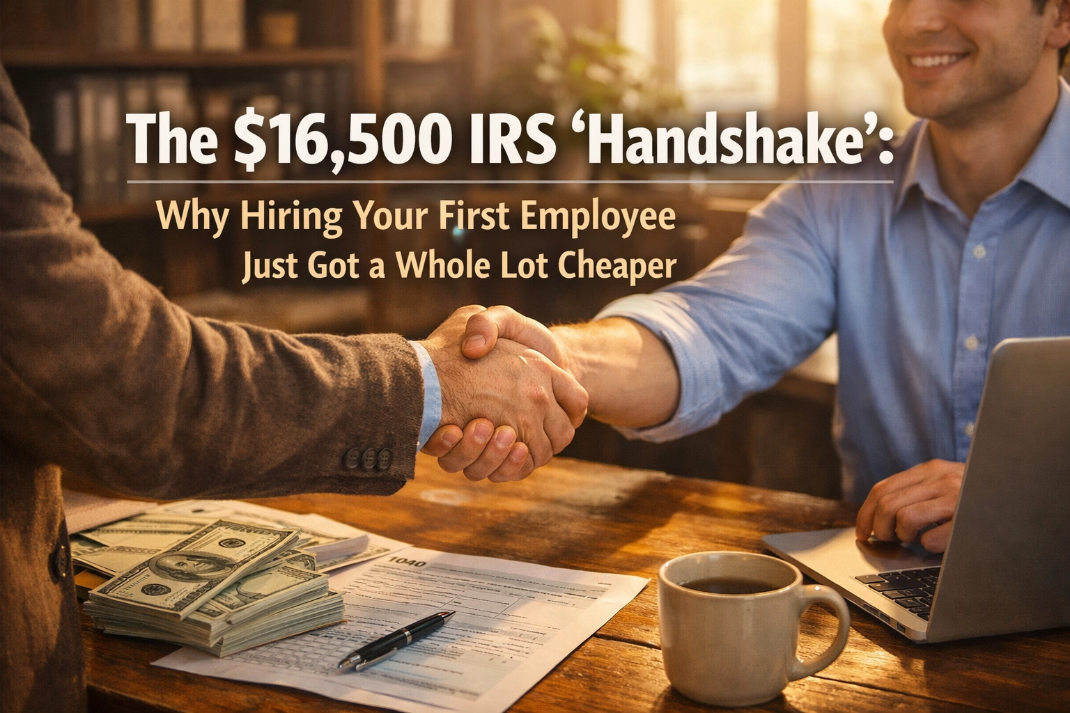 Business Handshake Over Tax Savings