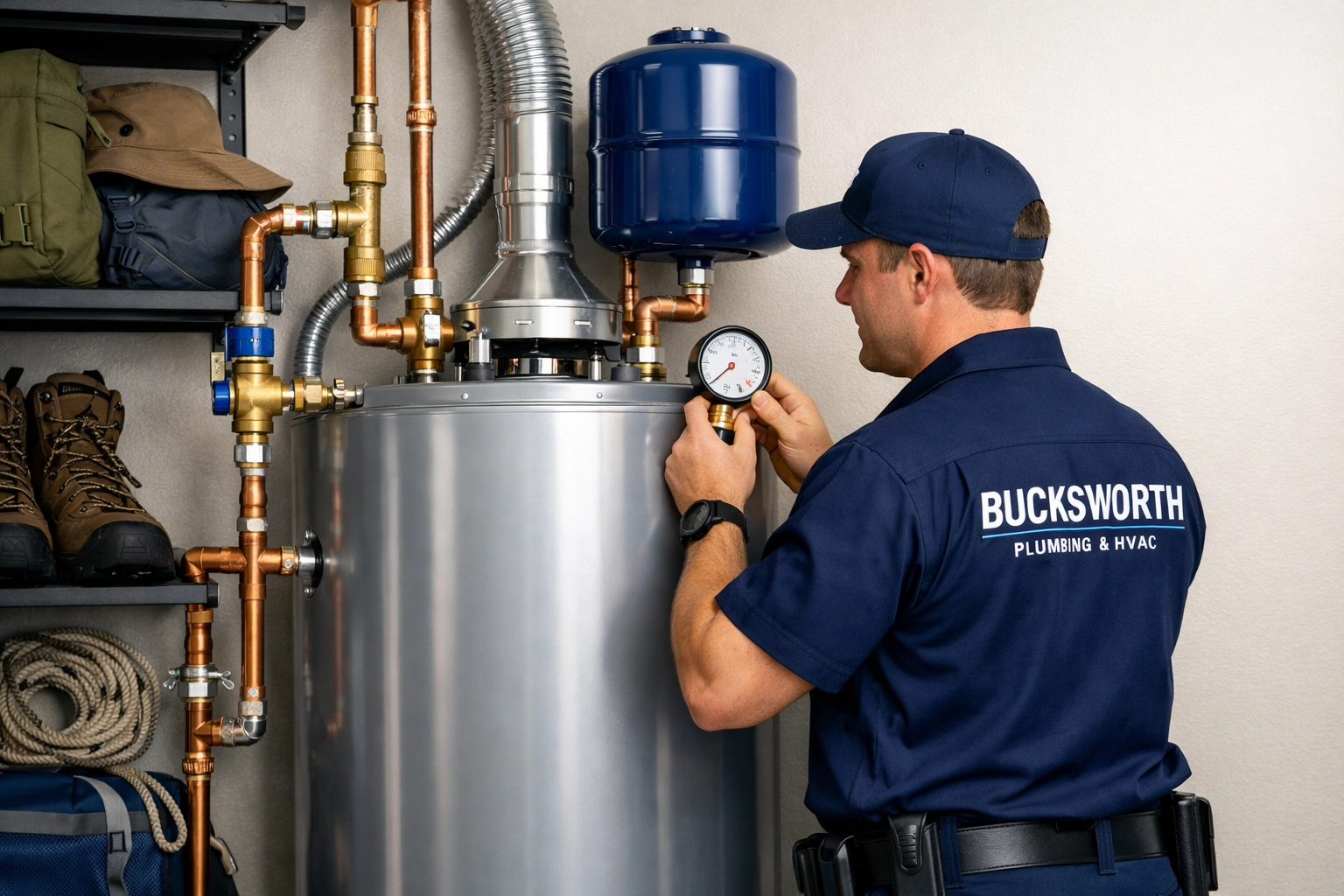 Expert water heater installation and plumbing repair for a residential home in Apache Junction, Arizona.