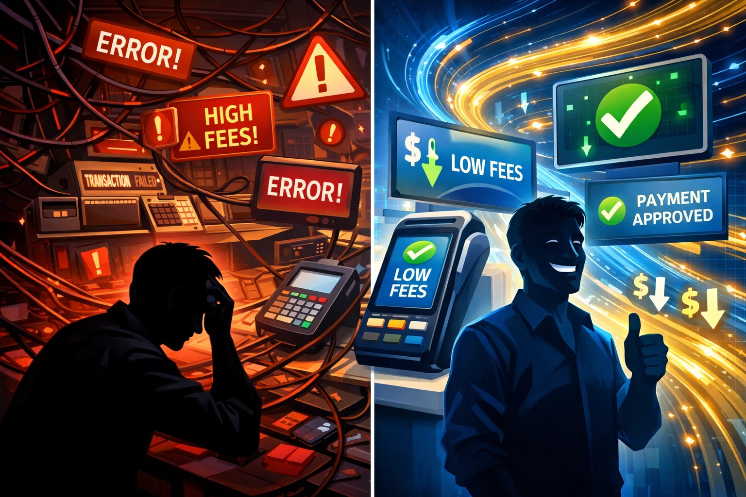 Comparison of traditional crypto payment systems vs Larecoin's lower-fee ecosystem