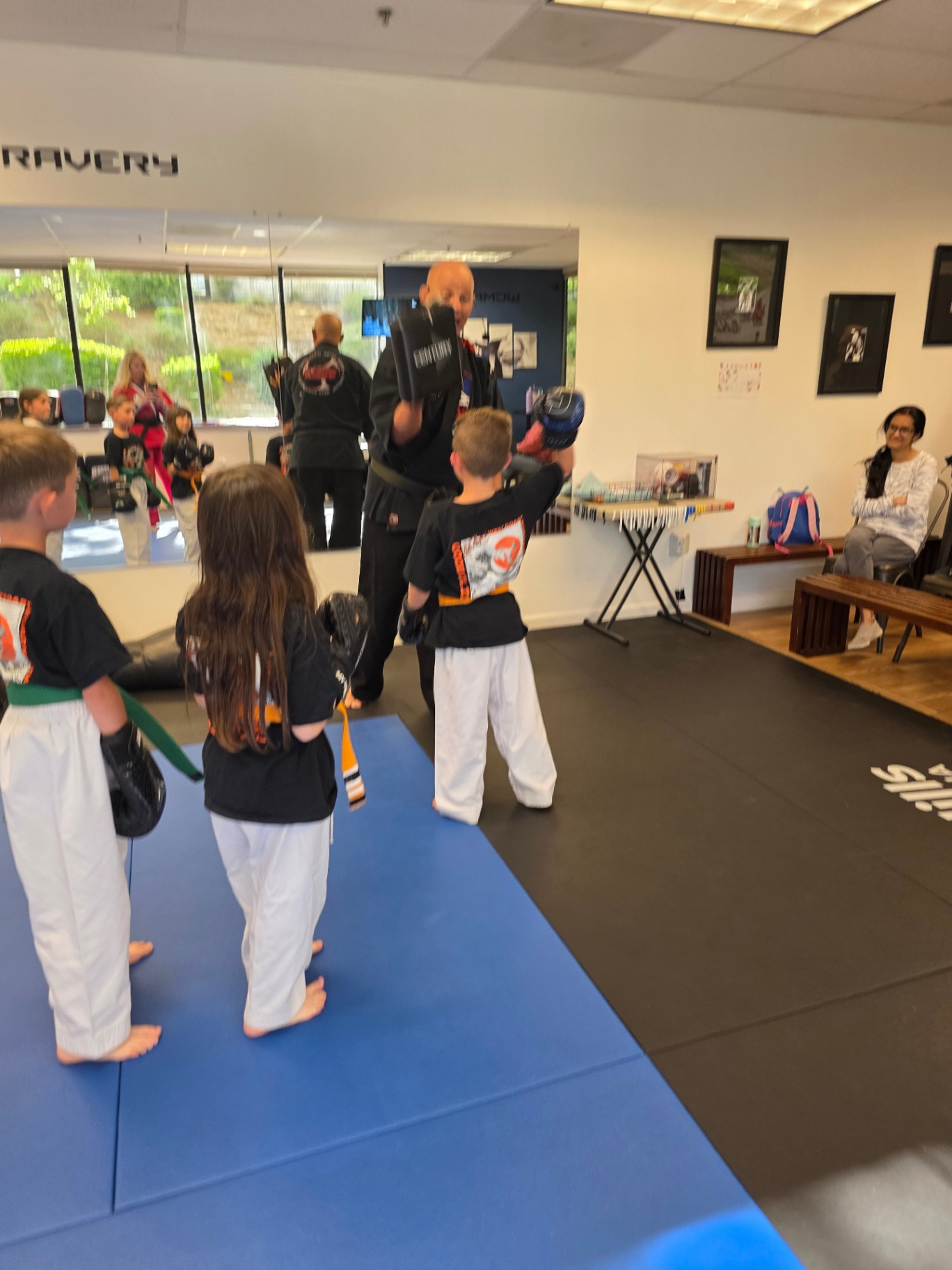 Martial Arts Class Pad Work