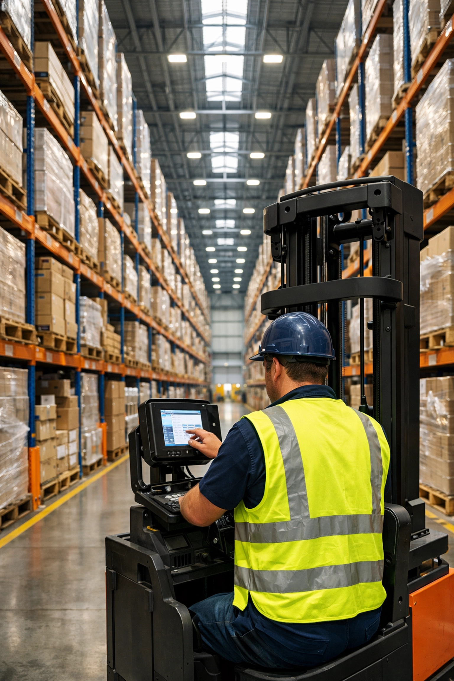 Modern distribution center featuring industrial racking and 3PL warehouse management services.