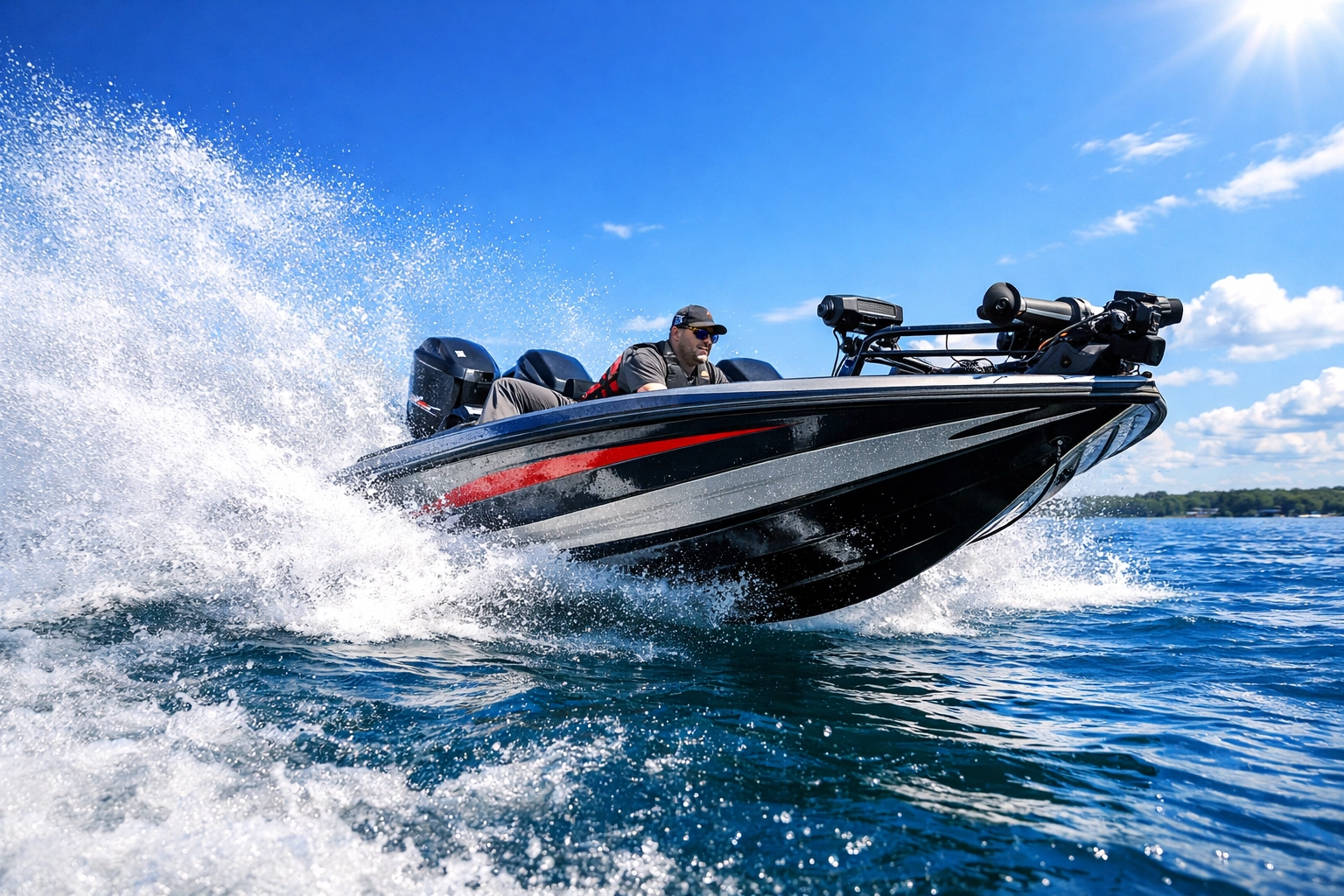 Well-maintained bass boat ready for Lake Texoma boating season
