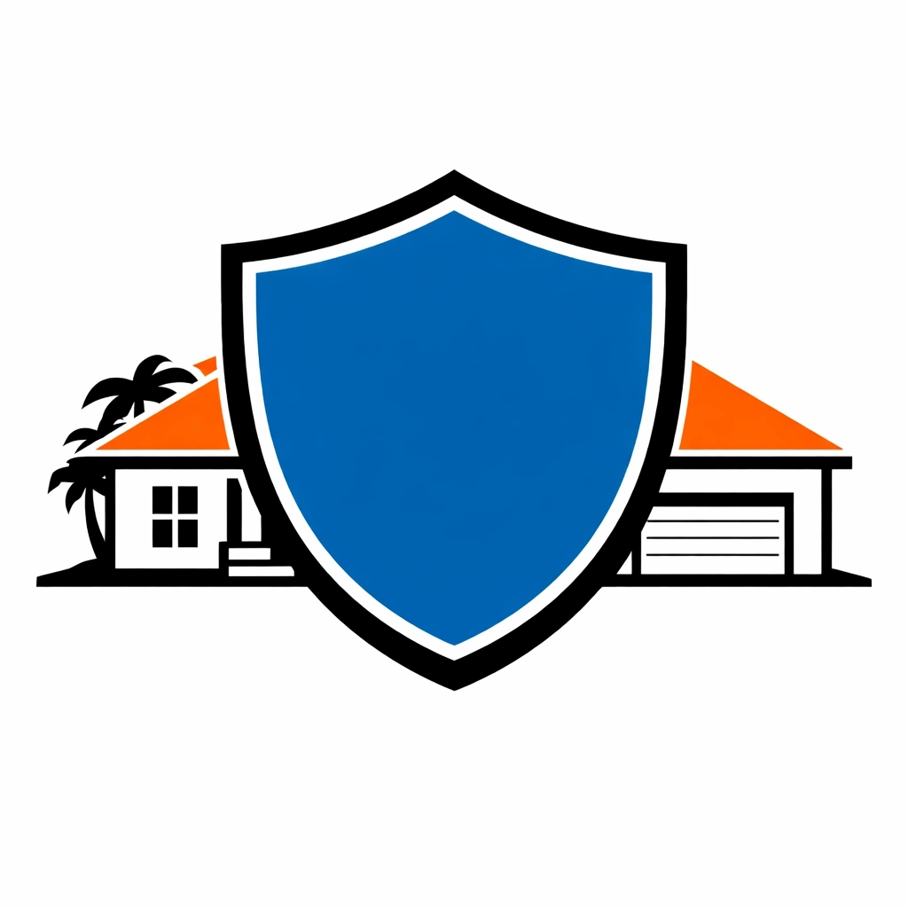 Protective shield over a Florida home representing liability coverage from a home watch company in Venice FL.