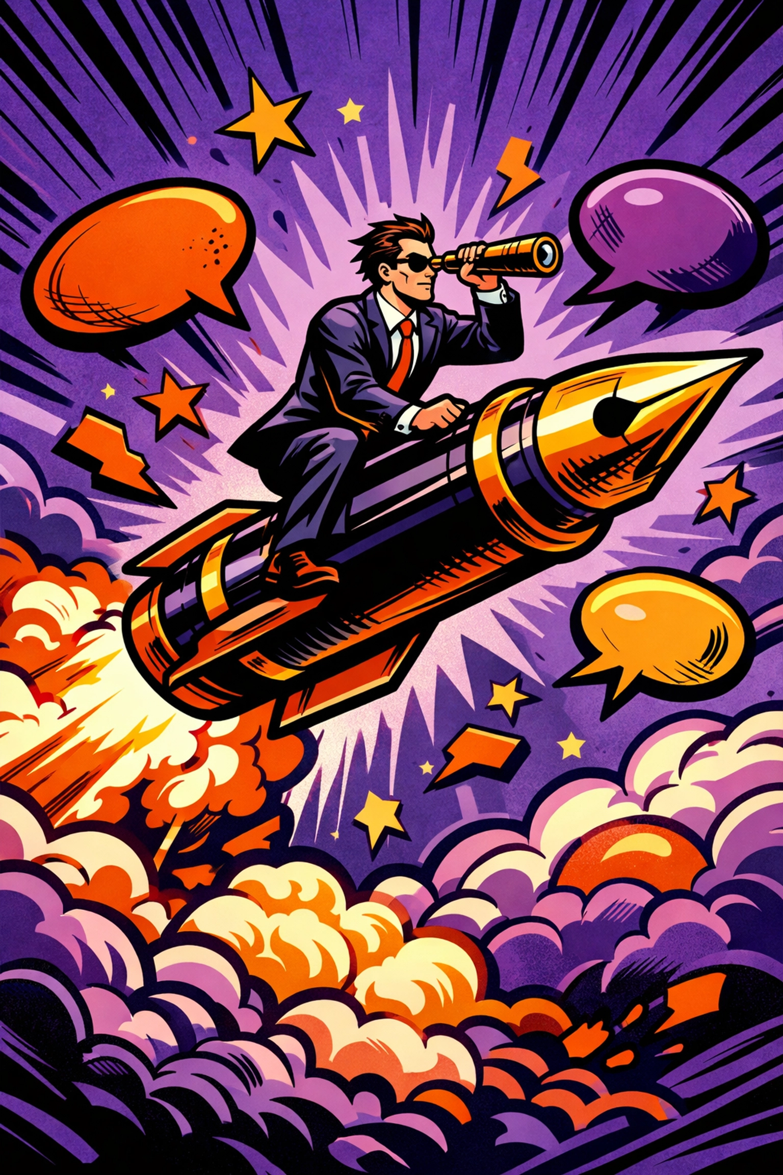 Entrepreneur using an AI content generator for small business to launch marketing content.