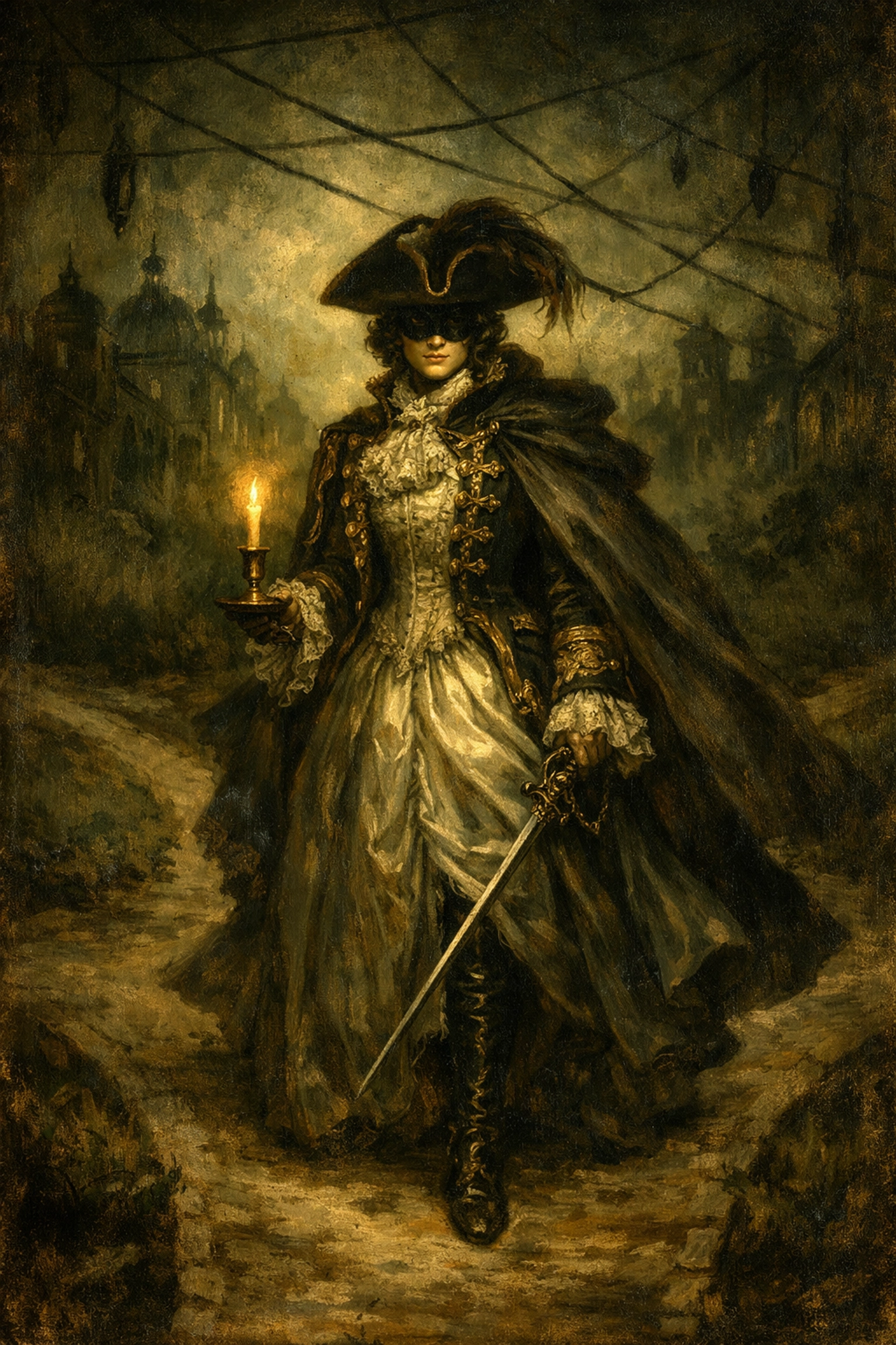 Chevalier d'Éon in 18th-century French dress blending masculine and feminine elements