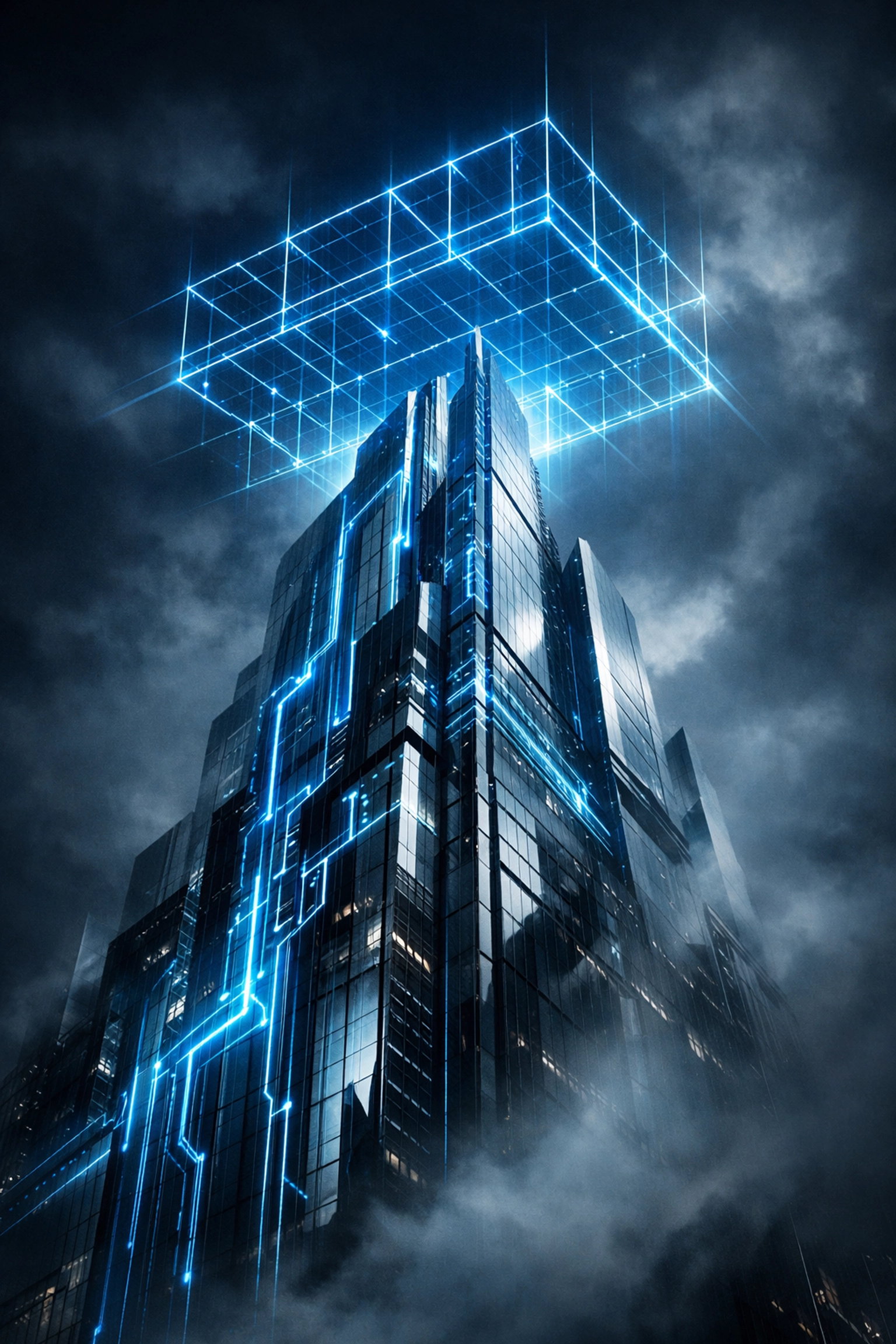 A sleek digital structure illustrating scalable tech infrastructure and agile custom CRM growth for businesses.