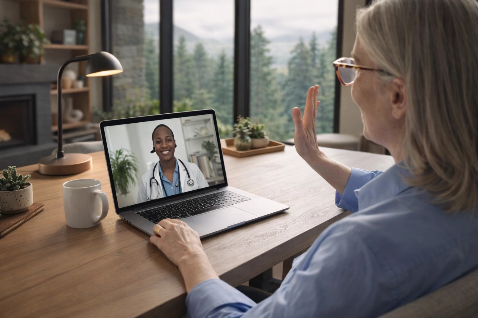 A person comfortably engaging in a premium telehealth consultation, highlighting our flexible care options