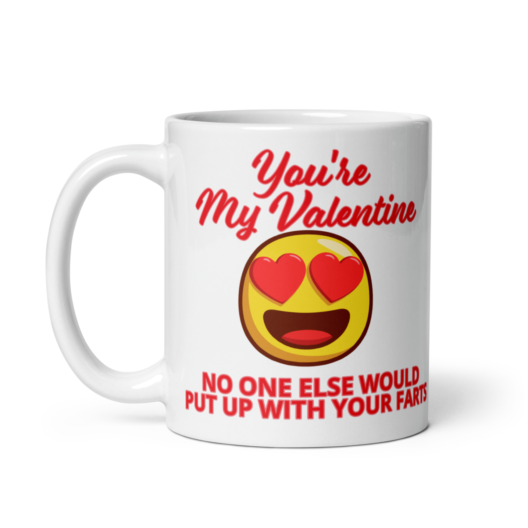 Funny Valentine's mug for men about farts