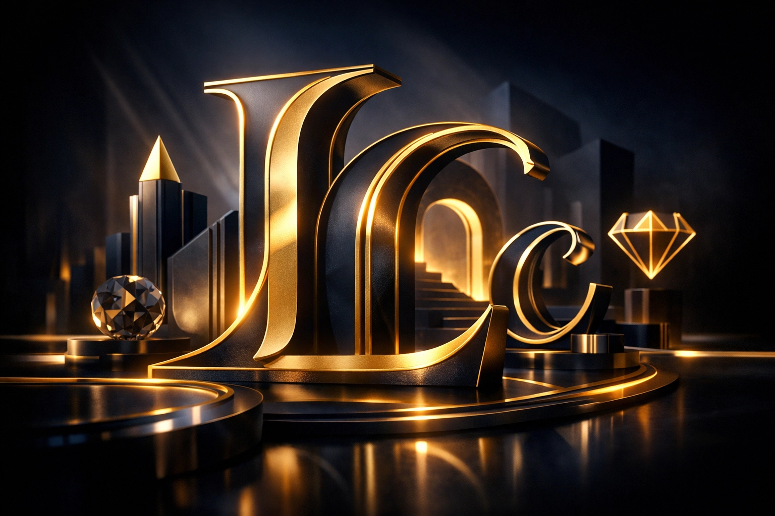 Custom brand identity design elements for luxury website development with responsive architecture