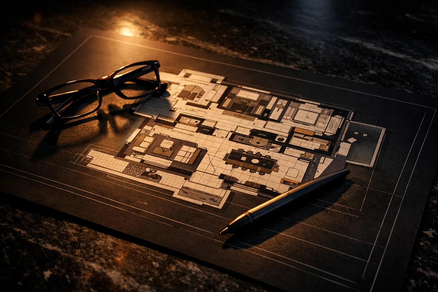 Planning home audio installation zones using a detailed residential floor plan.