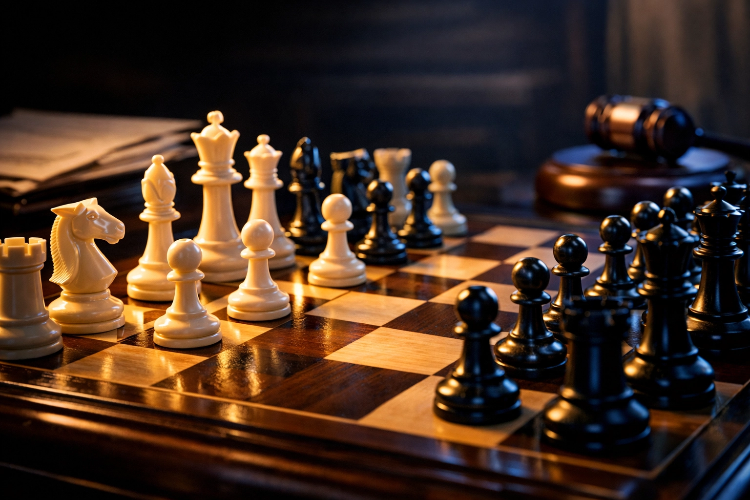 Chess board showing strategic planning advantage for plaintiff attorneys using early expert engagement