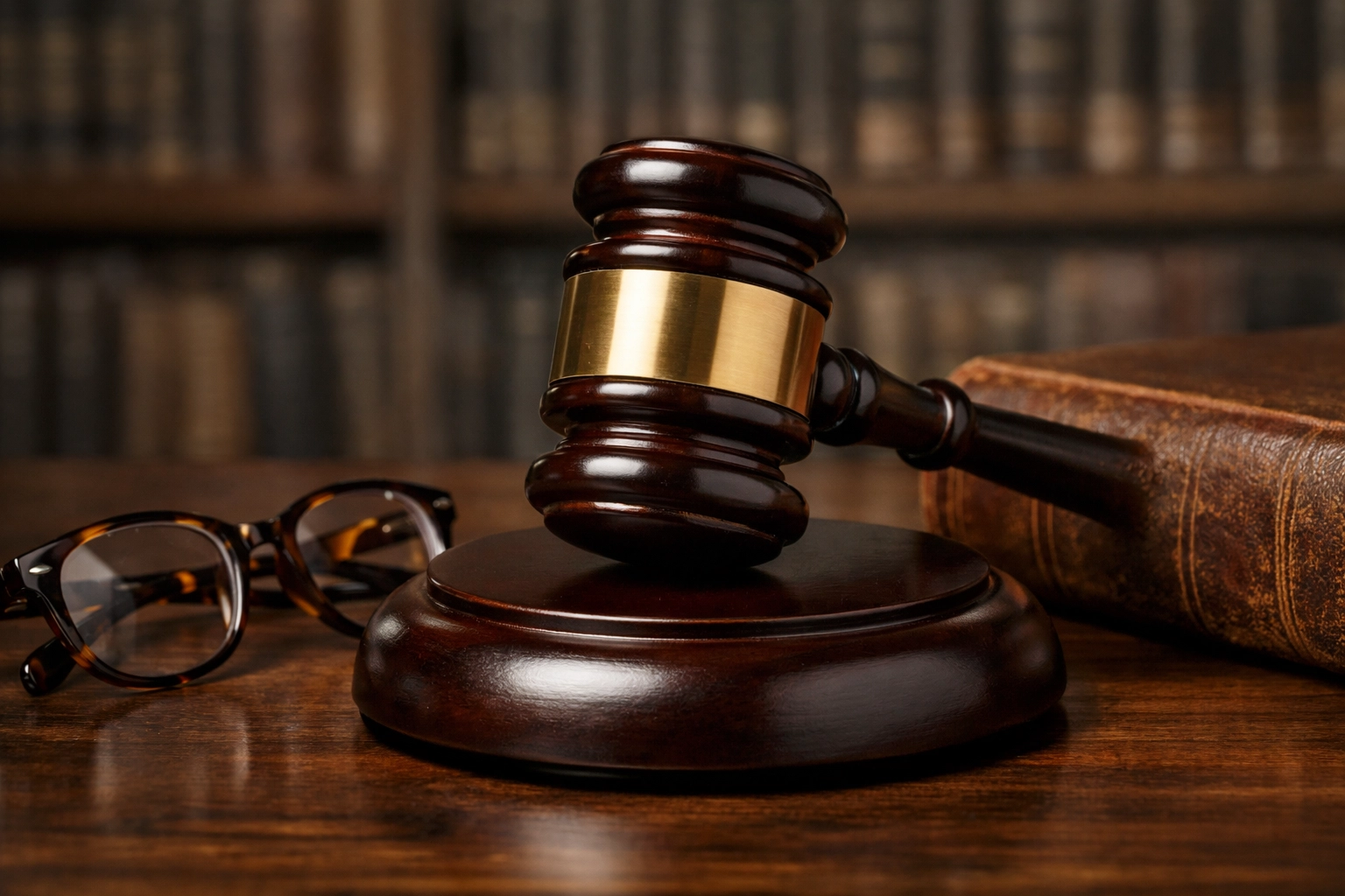 Legal gavel and family law books representing services of an orange county va child support lawyer.