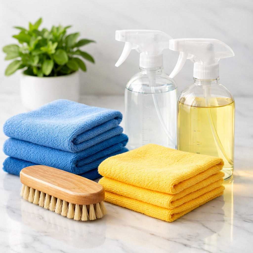 Eco-friendly products and professional cleaning supplies for Westminster MA house cleaning.