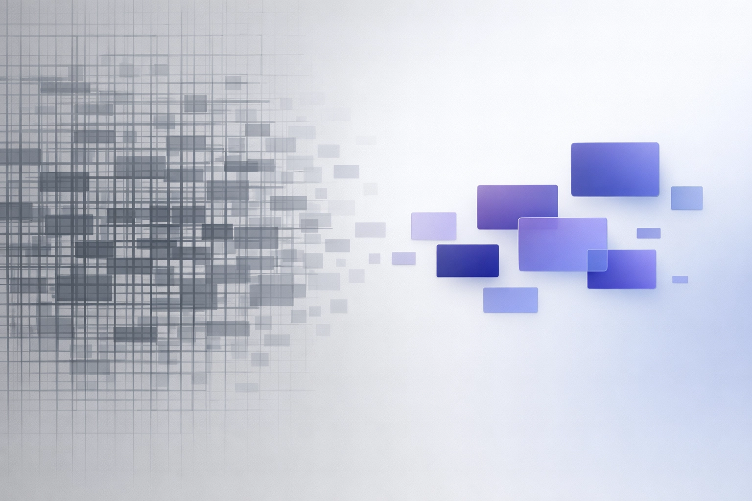 Abstract visual showing a cluttered schedule transforming into organized, color-coded blocks for ADHD focus.