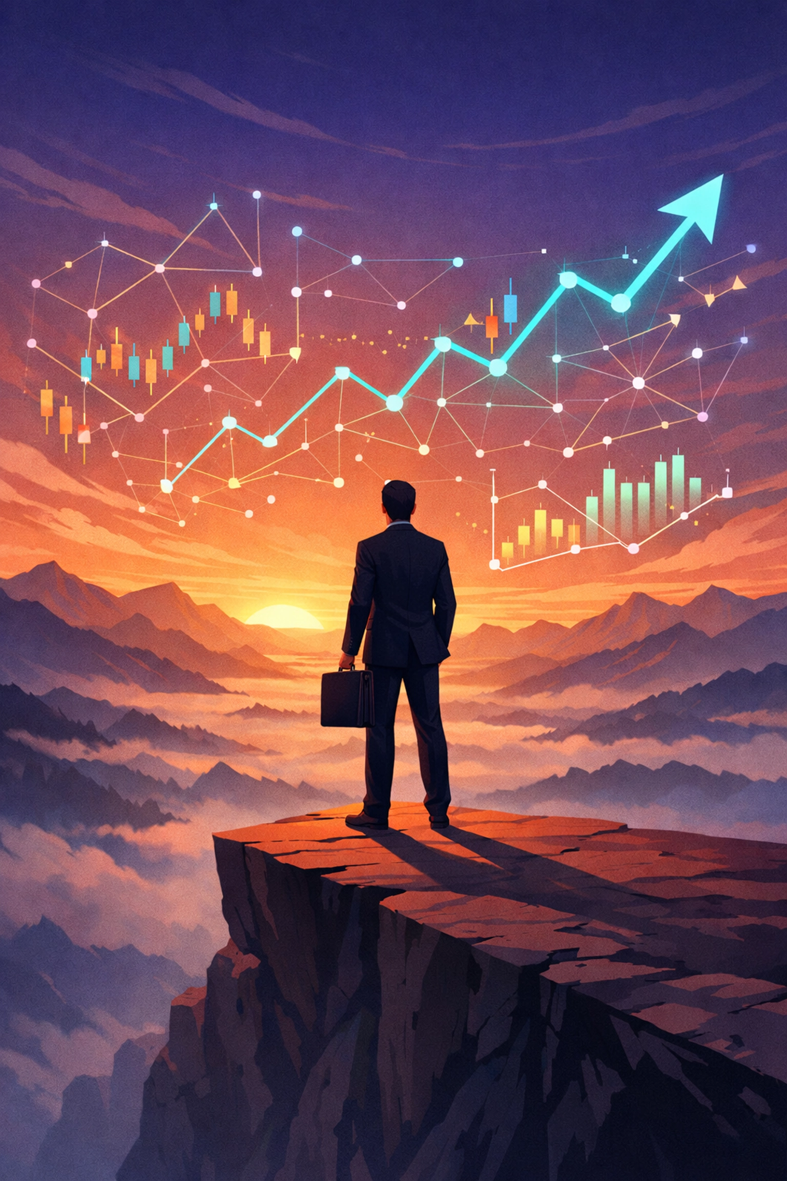 Financial news India: An investor analyzing market data for a sophisticated portfolio growth strategy.