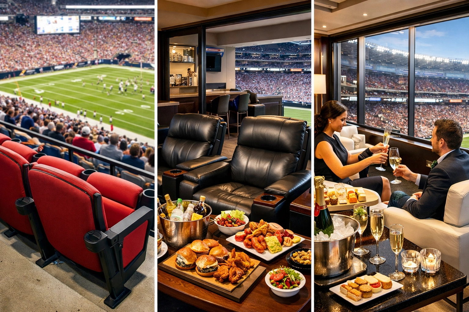 NEWSLETTER: Stop Wasting $100K on Super Bowl Travel Gone Wrong – Try These 7 Strategic VIP Concierge Hacks Before Kickoff Comparison of tiered Super Bowl seating options from standard seats to luxury VIP suites