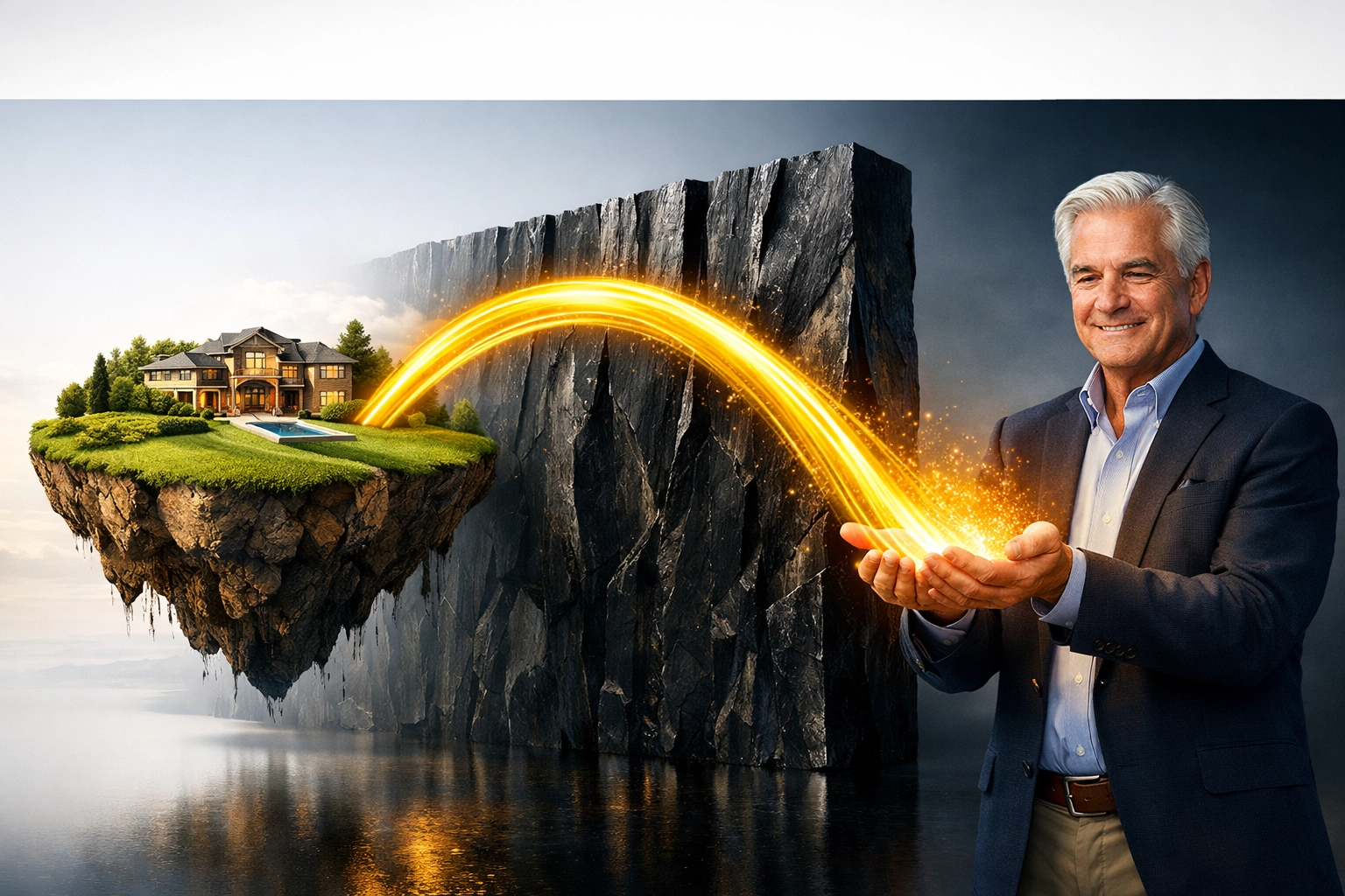 A retiree accessing tax-free retirement income by borrowing against $2 million in land equity.