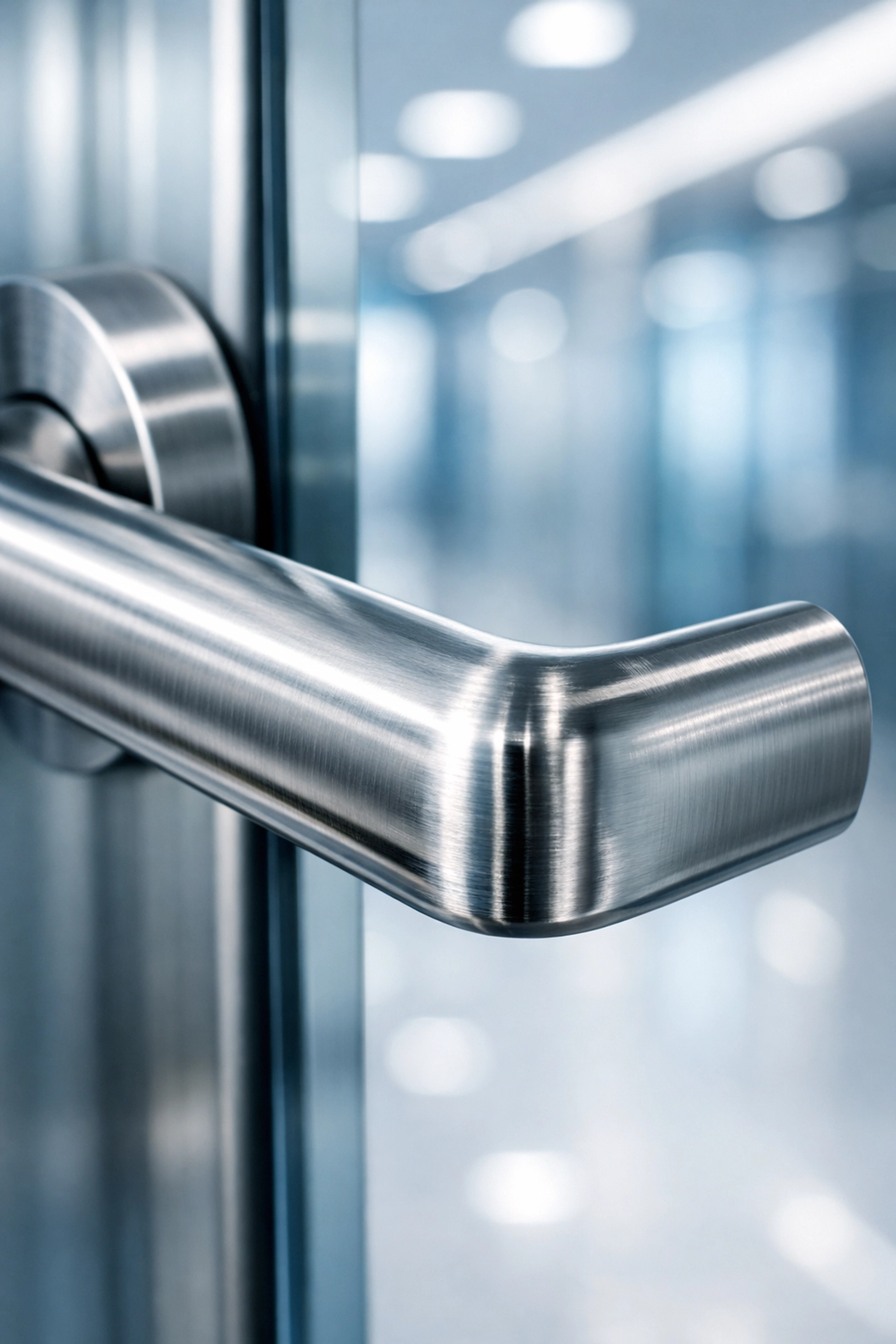 Detailed view of a sanitized office door handle in Northbridge showing professional disinfection standards.