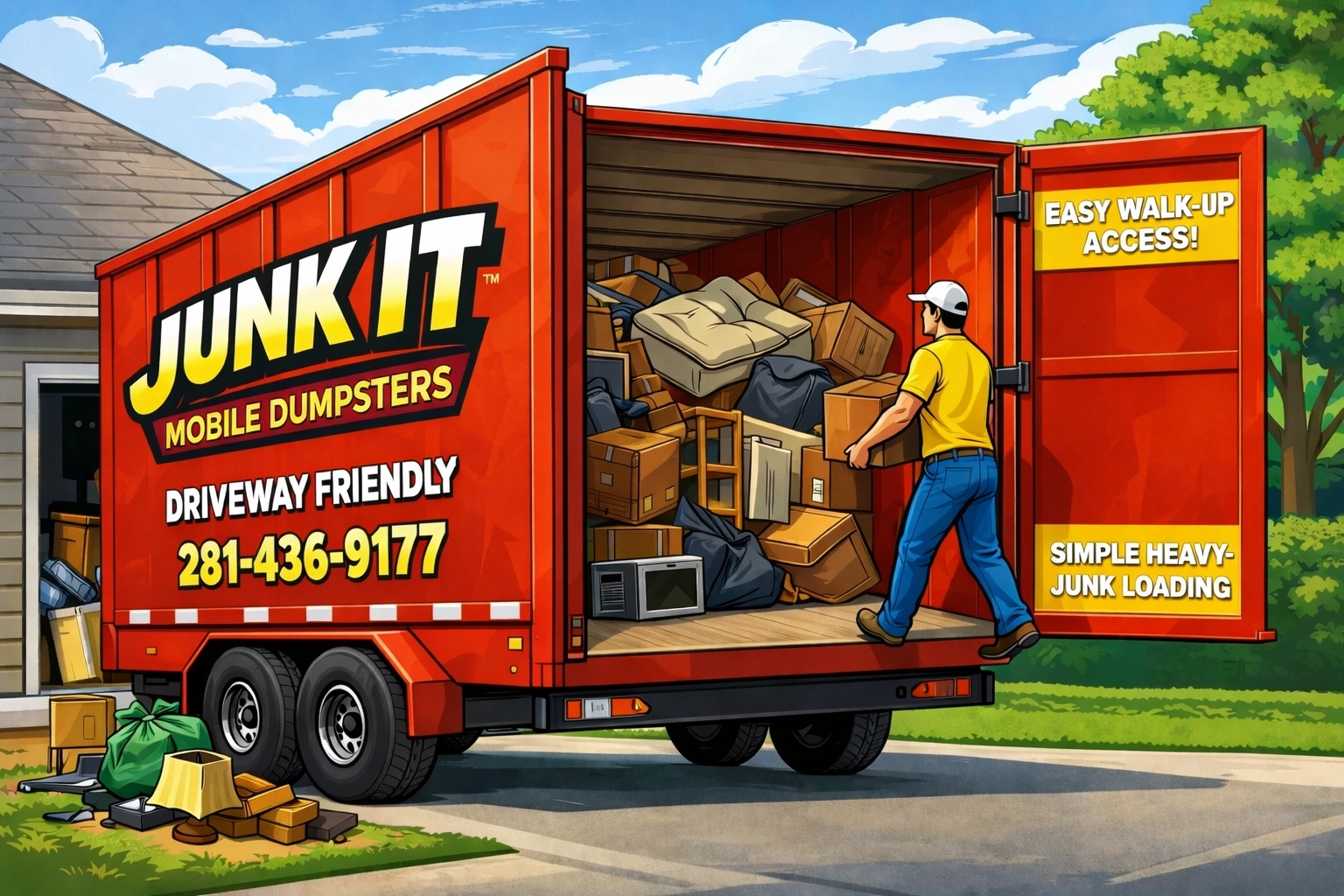 Junk It Mobile Dumpster Trailer