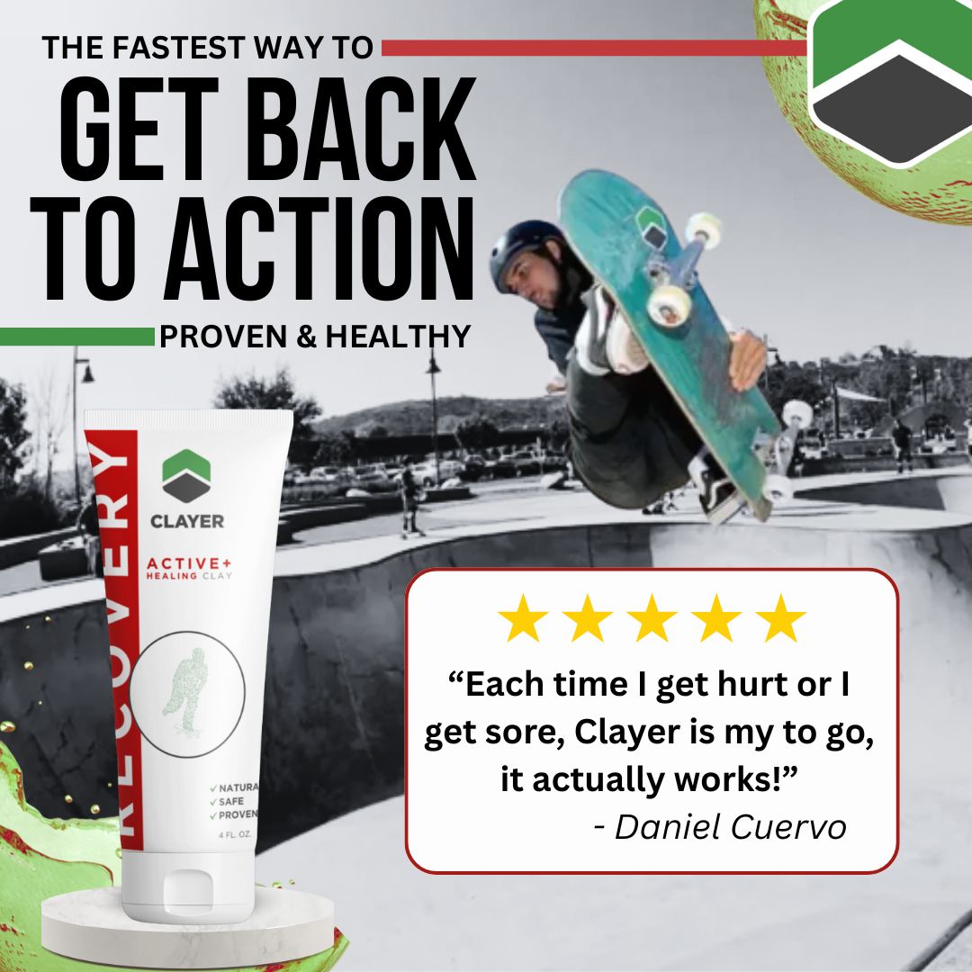 Clayer Active+ Healing Clay Testimonial Image