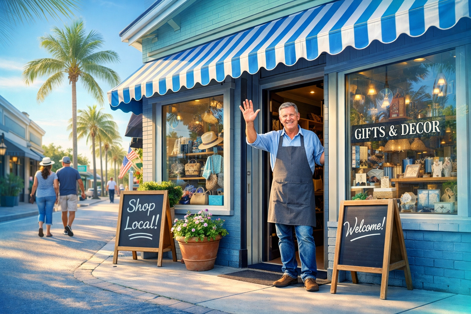 Local Southwest Florida business owner welcoming customers in Lehigh Acres community