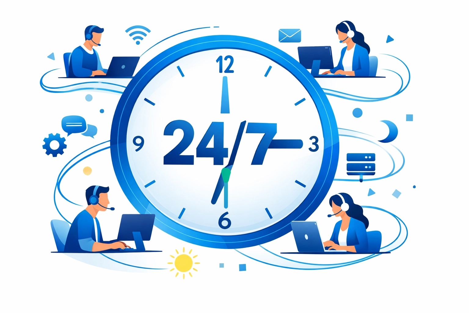 24/7 managed IT support and monitoring services available around the clock for businesses