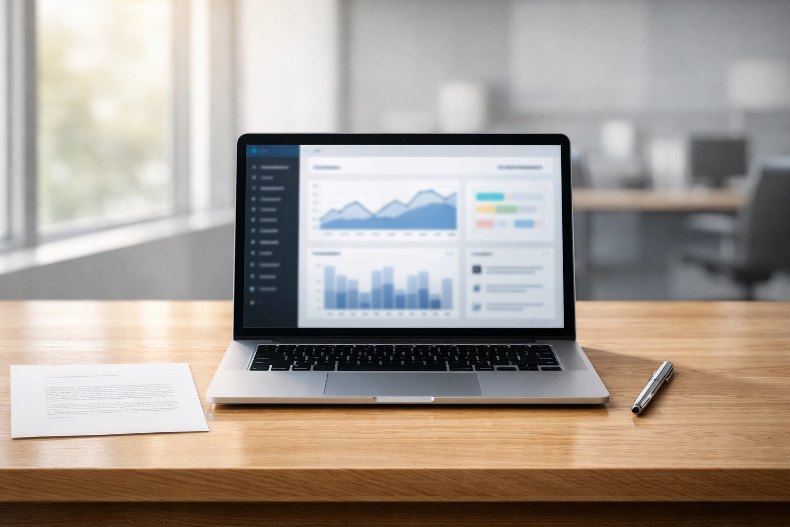Modern laptop displaying professional tax software interface for automated data extraction and importing.