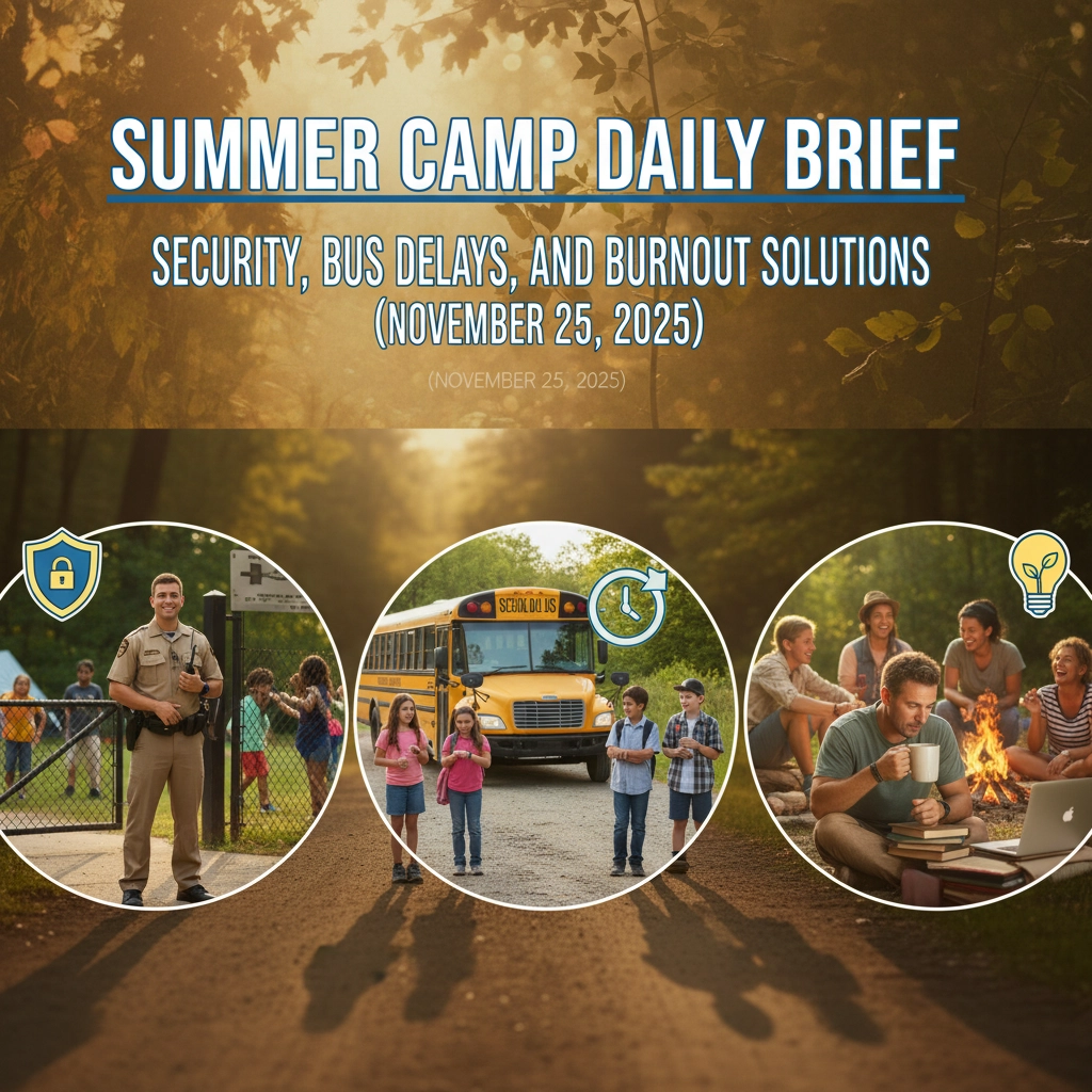 Summer Camp Daily Brief: Security, Bus Delays, and Burnout Solutions (November 25, 2025)