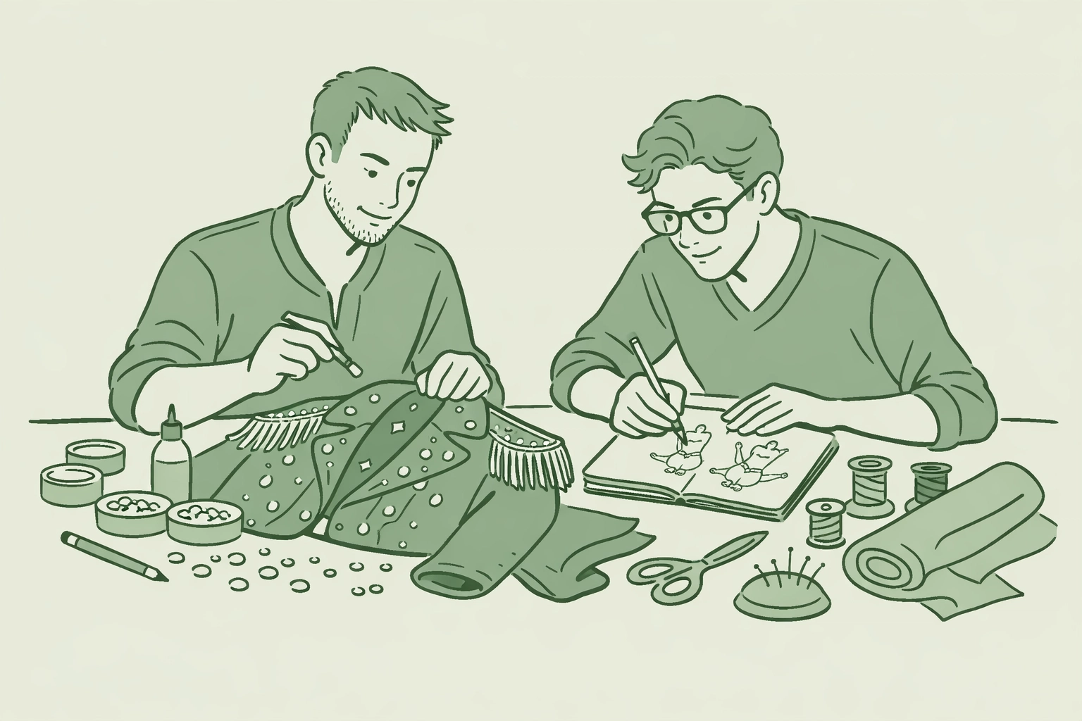 DIY drag costume customization with rhinestones and embellishments