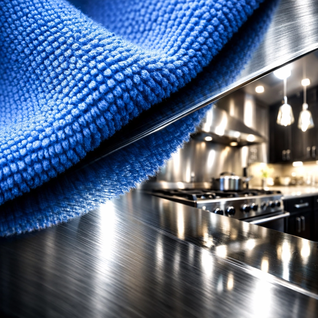 Professional Sherborn cleaning secrets: Using microfiber for a streak-free stainless steel shine.