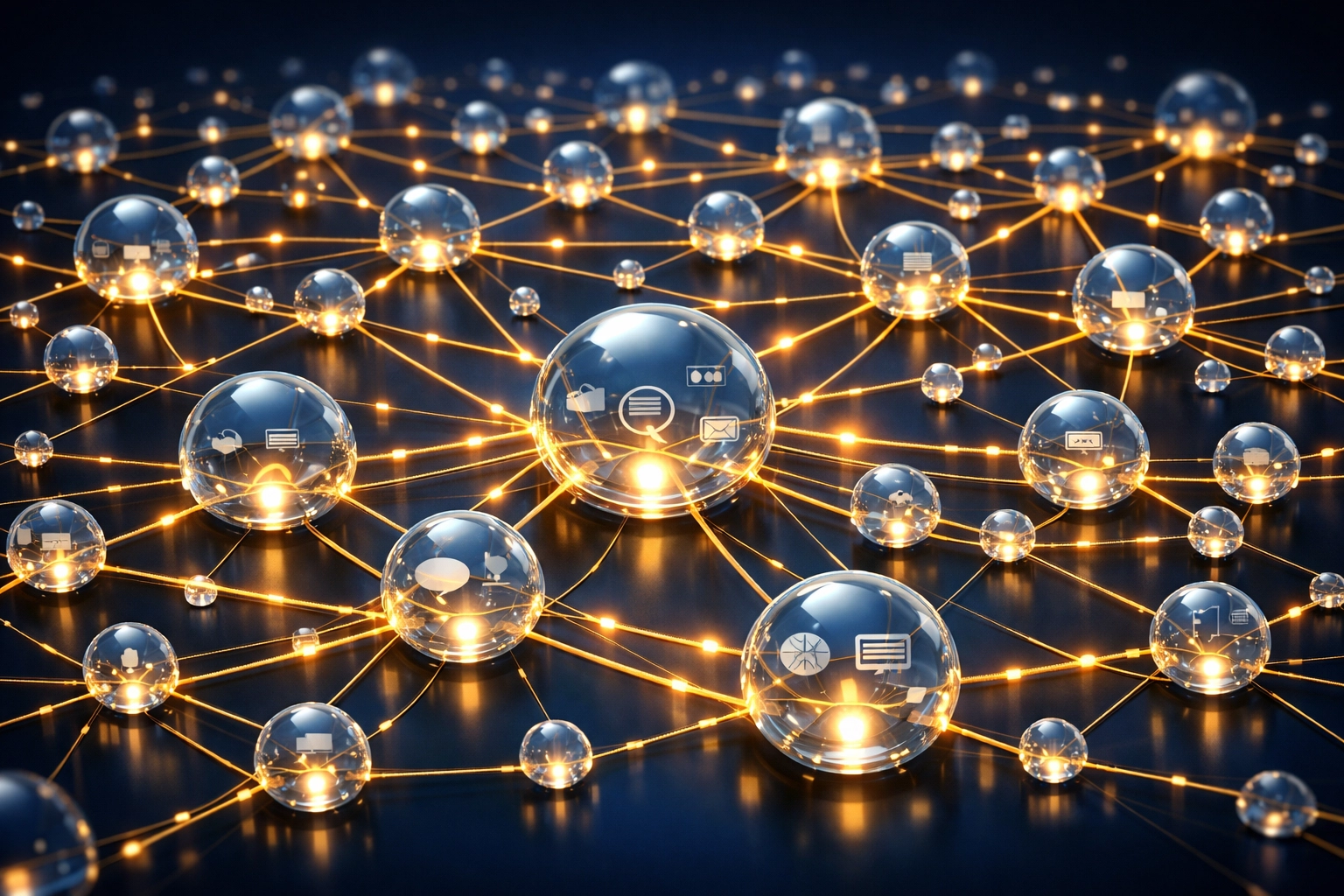 Visual representation of interconnected topic clusters and semantic keyword relevance for SEO strategy.