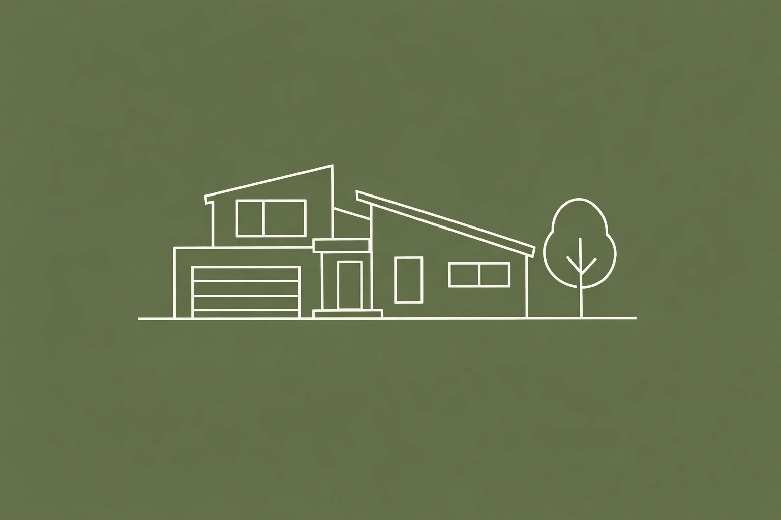 Minimalist house illustration representing home buying preparation in Chicago suburbs