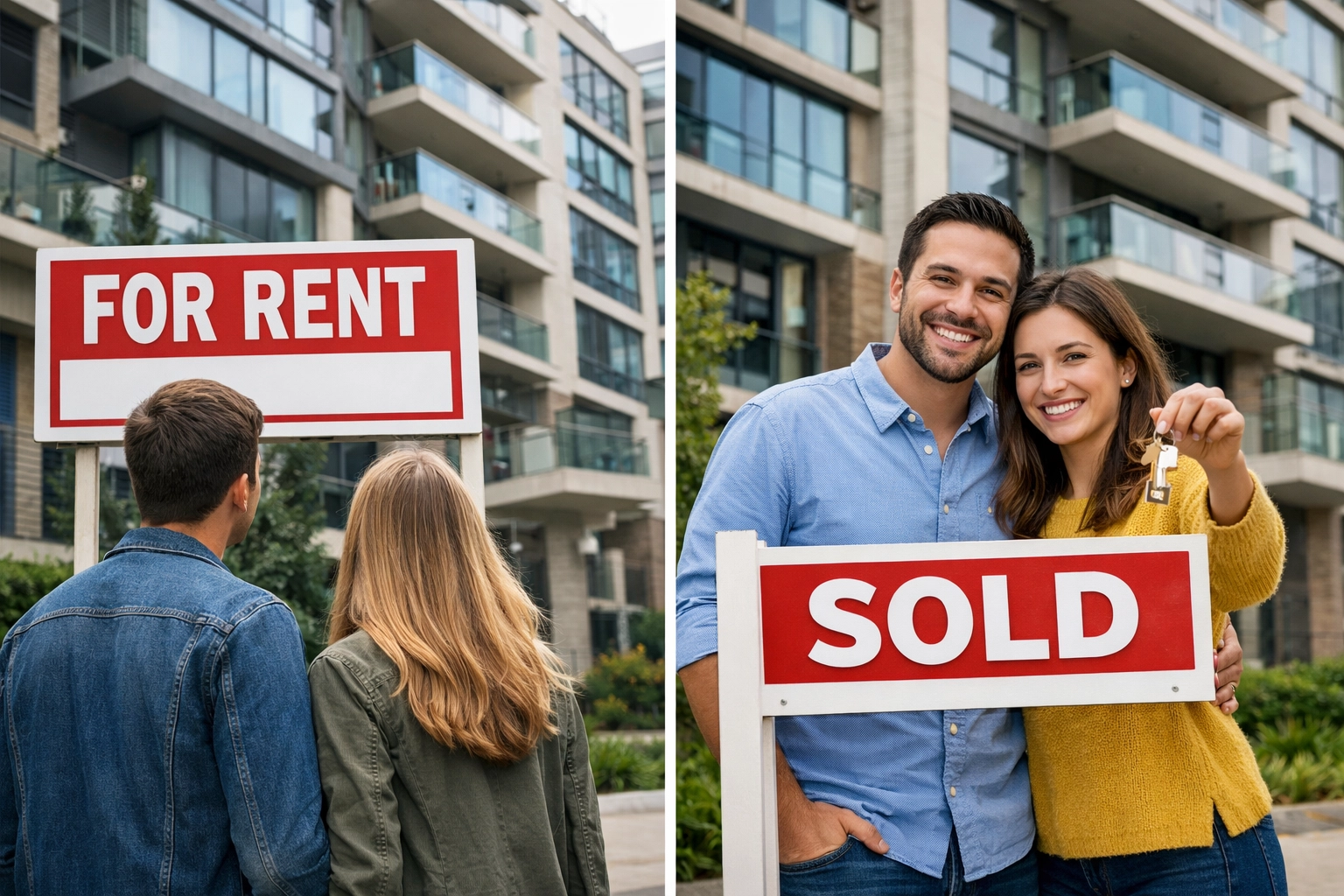 Comparison of renting versus buying a Toronto condo in 2026