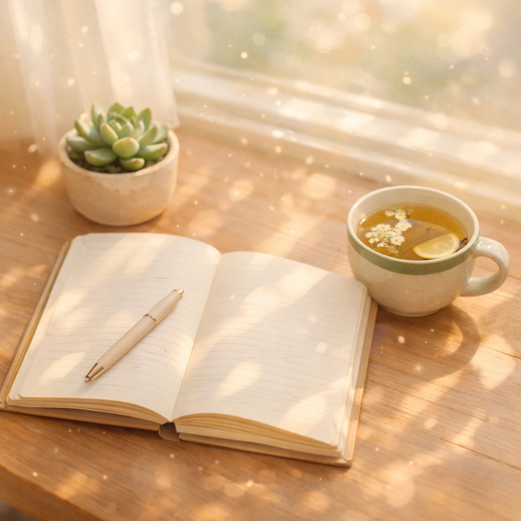 Journal for reflecting after mediumship session with psychic medium