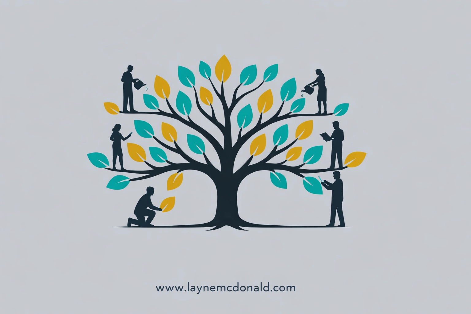 Stylized tree representing decentralized church leadership and empowering staff to grow in ministry.