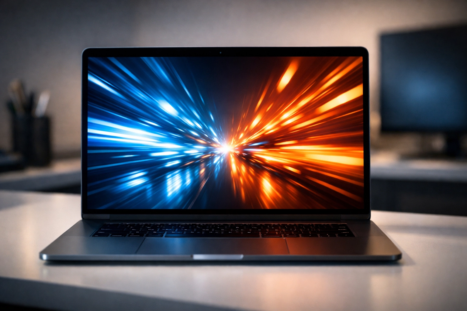 Laptop showing fast website performance and speed for custom web design in Toronto.