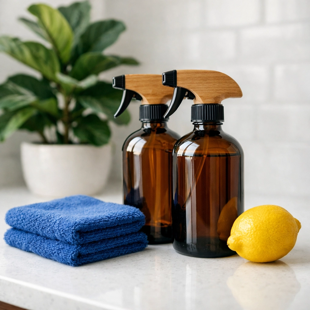 Non-toxic green cleaning products used by a professional luxury cleaning service in Sudbury.